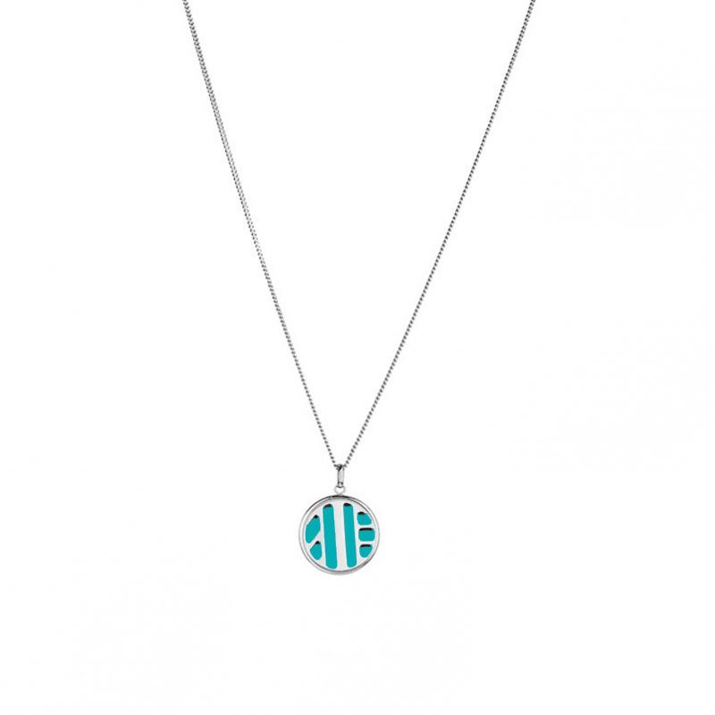 Collier femme Les Georgettes les Clipsables finition Argent motif ruban et cuir reversible