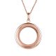 Collier femme Les Georgettes les Clipsables finition Or rose motif infini et cuir reversible