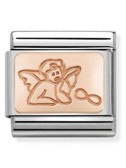 Maillon Nomination classic ange et infini Or rose