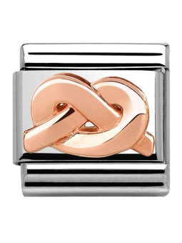 Maillon Nomination classic noeud de spiritualité Or rose