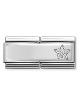 Maillon Nomination classic double Plaque étoile en Argent