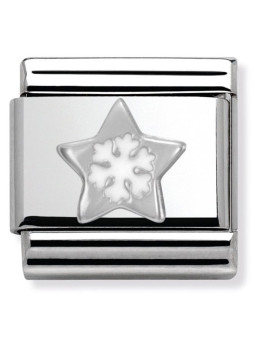 Maillon Nomination classic étoile des neiges en Argent