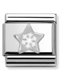 Maillon Nomination classic étoile des neiges en Argent
