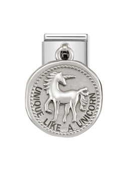 Maillon Nomination classic charms licorne en Argent