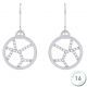 Boucles d'oreilles Les Georgettes précieuses motif girafe finition argent diamètre 16 mm
