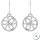 Boucles d'oreilles Les Georgettes précieuses motif pétales finition argent diamètre 16 mm