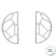Boucles d'oreilles Les Georgettes motif girafe finition argent diamètre 30 mm
