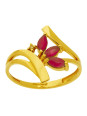 Bague Or jaune, rubis et Diamant
