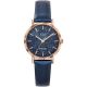 Montre femme Go cuir bleue cadran strass