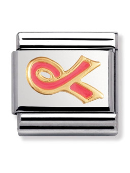 Maillon Nomination classic ruban rose