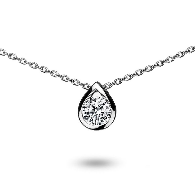 Collier Or blanc et Diamant