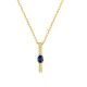 Collier Or jaune, saphir et oxydes de zirconium