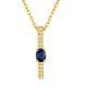 Collier Or jaune, saphir et oxydes de zirconium