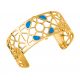 Bracelet manchette Les Georgettes motif bora bora finition Or jaune medium