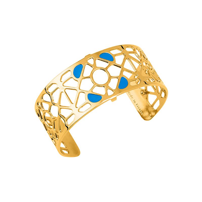 Bracelet manchette Les Georgettes motif bora bora finition Or jaune medium