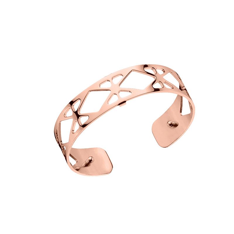 Bracelet manchette Les Georgettes motif resille finition Or rose small