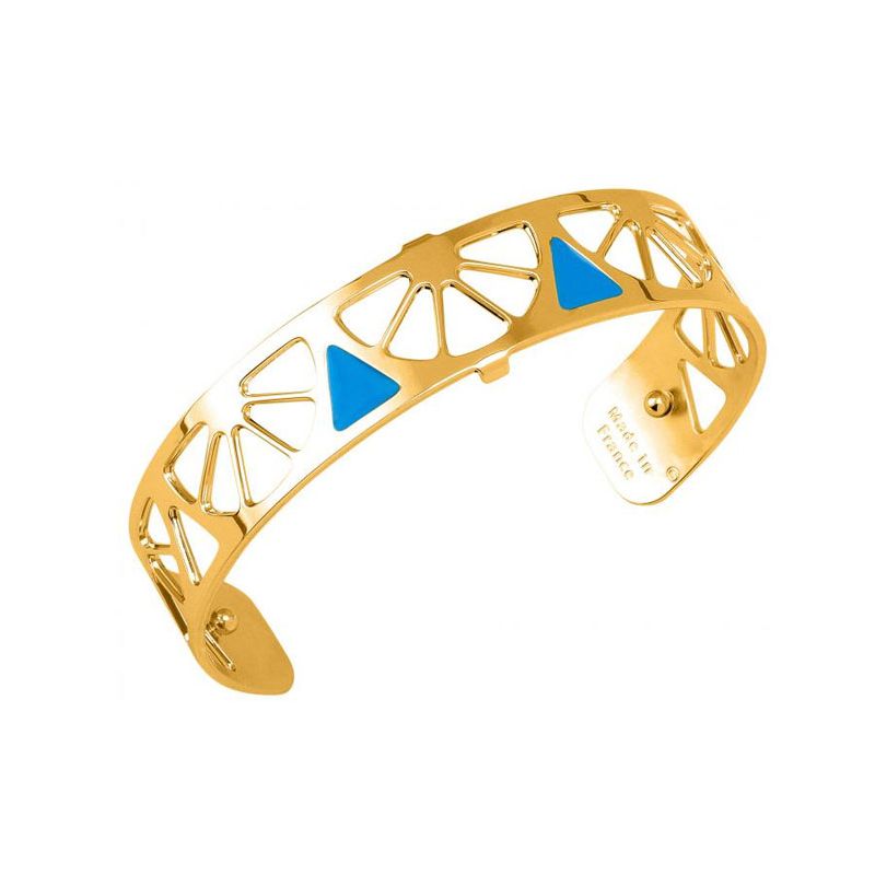 Bracelet manchette Les Georgettes motif bora bora finition Or jaune small