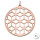 Pendentif femme Les Georgettes finition Or rose motif resille diamètre 45 mm