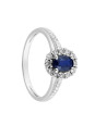 Bague Or blanc, Saphir et Diamant