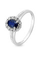 Bague Or blanc, Saphir et Diamant