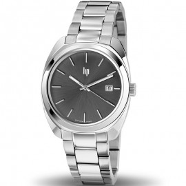 Montre homme Lip Général de Gaulle acier fond gris