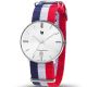 Montre homme Lip Dauphine bracelet nylon bleu blanc rouge