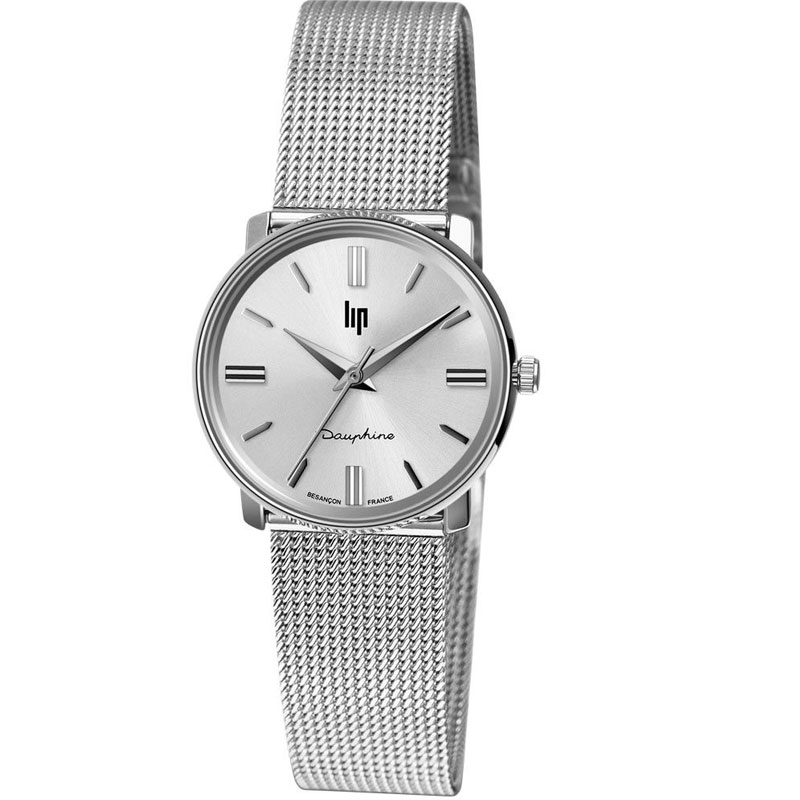 Montre femme Lip Dauphine acier petit diamètre