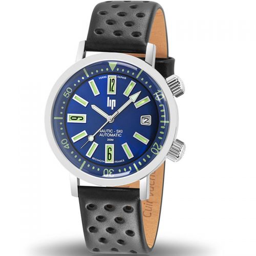 Montre homme Lip Nautic Ski bleue verre saphir automatique
