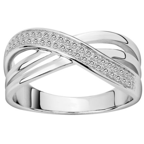 Bague Argent et oxydes de zirconium Phebus and Co