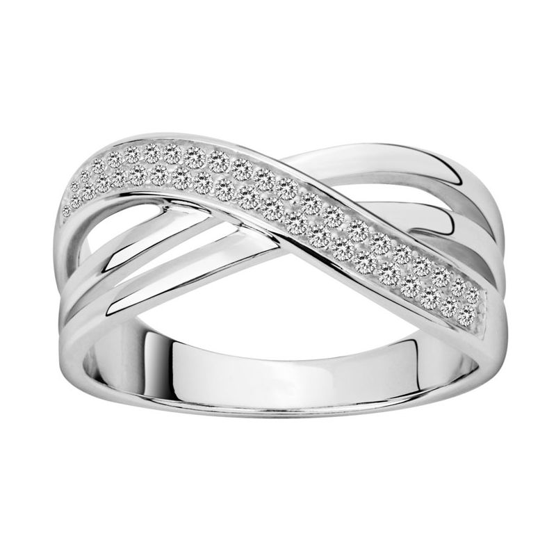 Bague Argent et oxydes de zirconium Phebus and Co