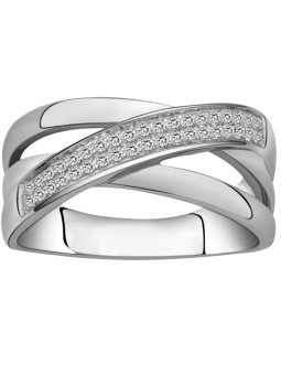 Bague Argent et oxydes de zirconium Phebus and Co