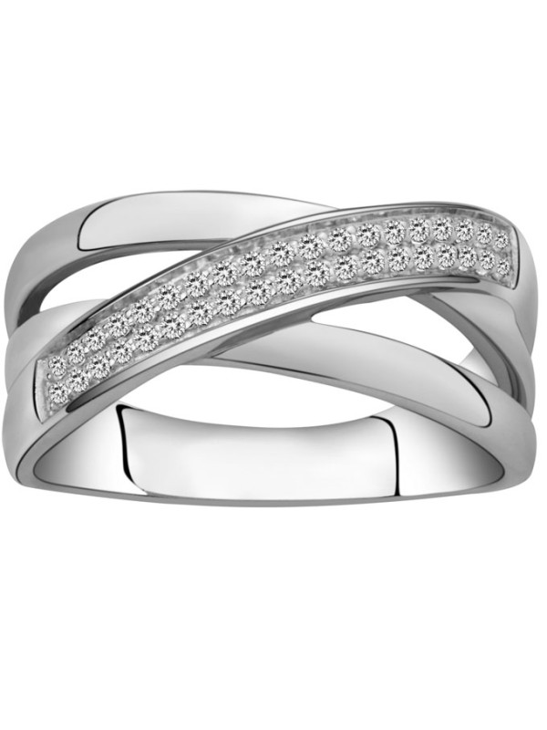 Bague Argent et oxydes de zirconium Phebus and Co