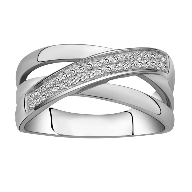 Bague Argent et oxydes de zirconium Phebus and Co