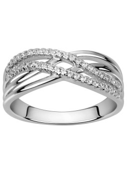 Bague Argent et oxydes de zirconium Phebus and Co