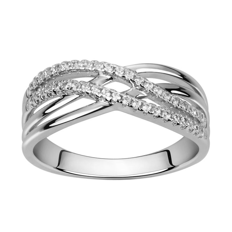 Bague Argent et oxydes de zirconium Phebus and Co