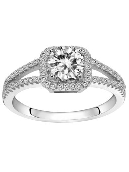 Bague solitaire Argent et oxydes de zirconium Phebus and Co