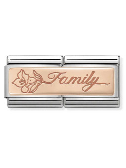 Maillon Nomination classic double Or rose Family