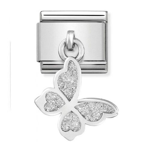 Maillon Nomination classic charms papillon glitter en Argent 