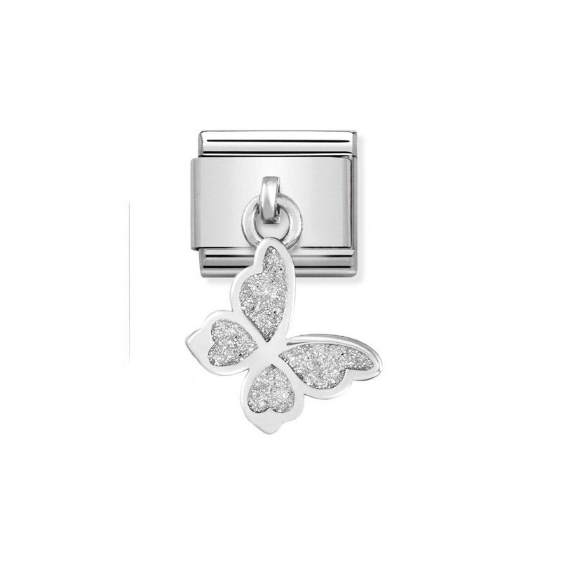 Maillon Nomination classic charms papillon glitter en Argent 