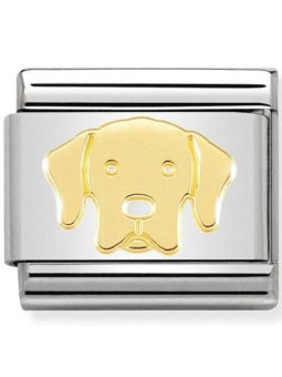 Maillon Nomination classic chien labrador en Or