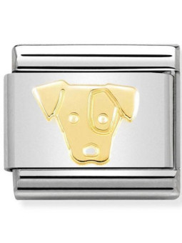 Maillon Nomination classic chien jack Russel en Or