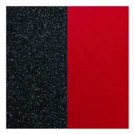 Cuir reversible les Georgettes paillettes noires/ rouge