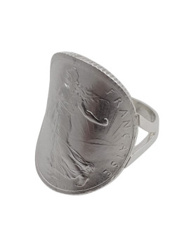 Bague pièce Argent 1 Franc