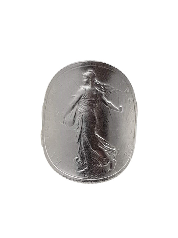 Bague pièce Argent 1 Franc