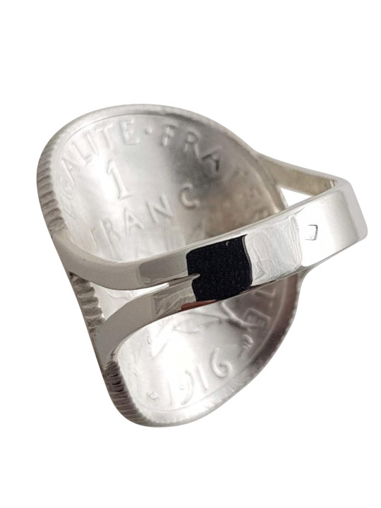 Bague pièce Argent 1 Franc