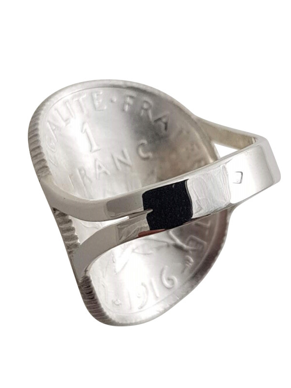 Bague pièce Argent 1 Franc