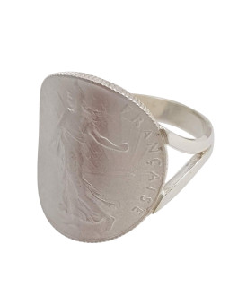 Bague pièce Argent 50 centimes