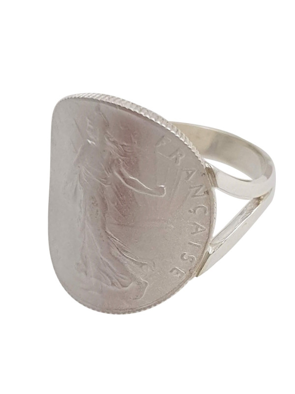 Bague pièce Argent 50 centimes