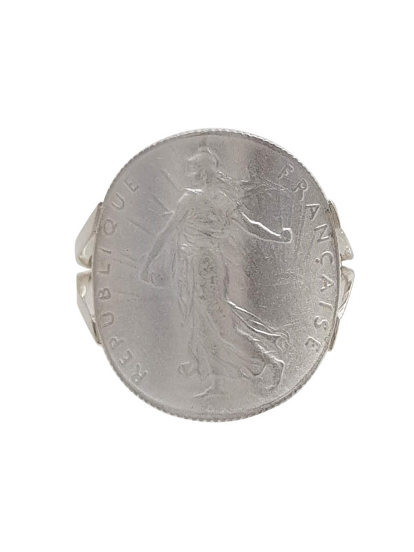 Bague pièce Argent 50 centimes