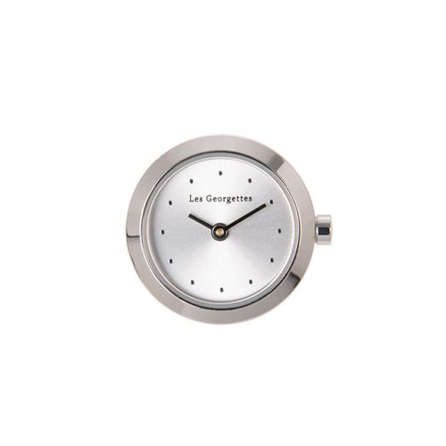 Boitier de montre Les Georgettes coutures rond argenté cadran argent